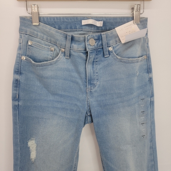 WOMEN'S LC Lauren Conrad Feel Good Cuffed Midrise Skinny Ankle Jeans - Picture 7 of 16